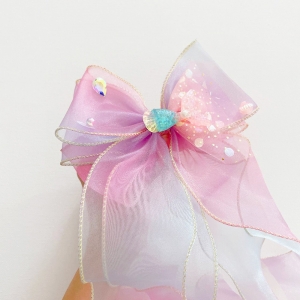 Girl Hair Clip Princess Bow Mermaid Ariel (GHP9530)